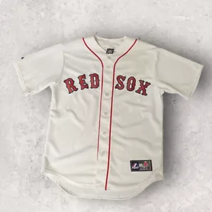 Boston Red Sox Jersey Adult Medium Baseball Outdoor Shirt Majestic Men’s - Picture 1 of 2