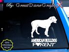 American Bulldog PARENT(S) - Vinyl Decal Sticker / Color Choice - HIGH QUALITY