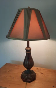 Antigua lámpara de mesa y pantalla Art Deco años 20 elegante 70 cm - Imagen 1 de 10