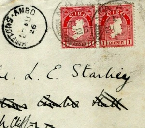 Ireland EIRE Cover Naas GB Yorks *HUTTONS-AMBO* CDS Re-directed Edin 1926 PE141 - Picture 1 of 9