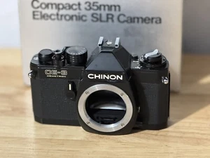 Chinon CE-3 Memotron 35mm SLR Film Camera Body Black w/ Box - Picture 1 of 9