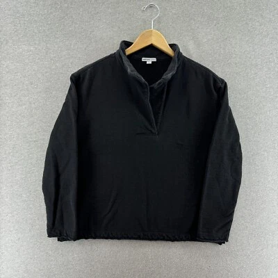 Sudadera para mujer James Perse negra talla 1 cuello alto pulóver 100 % algodón Foto 1 de 4