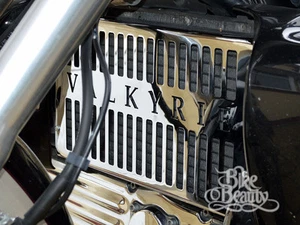 HONDA F6C VALKYRIE GL1500C & COPRI RADIATORE CROMATO INTERSTATALE PROTEZIONE PANNELLO GRIGLIA - Foto 1 di 9