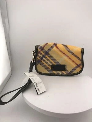 Bolso sin asas Dooney and Bourke rojo y negro tartán a cuadros bolso cartera correa etiquetas Foto 1 de 4