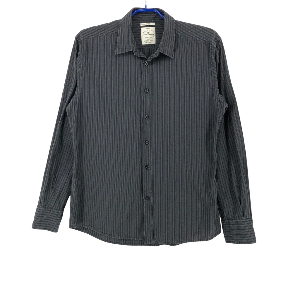 Tom Tailor Men's Long Sleeve Casual Striped Shirt Size L - Image 1 of 4