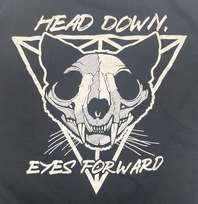 ROGUE Shirt Head Down Eyes Forward T-Shirt Women's Sz Medium Black Short Sleeve - Image 1 of 4