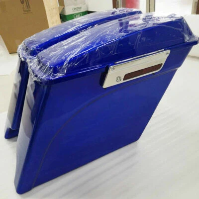 5" Blue Stretched Extended Hard Saddle Bags For Harley Touring Road King 1993-13 - Image 1 of 4