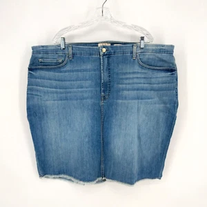 JEN7 by 7 For All Mankind Bleistiftrock ausgefranster Saum La Quinta Damengröße 26W - Bild 1 von 6