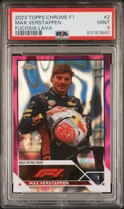 2023 Topps Cromato Formula 1 #2 Max Verstappen Lava Fucsia PSA 9 - Foto 1 di 2