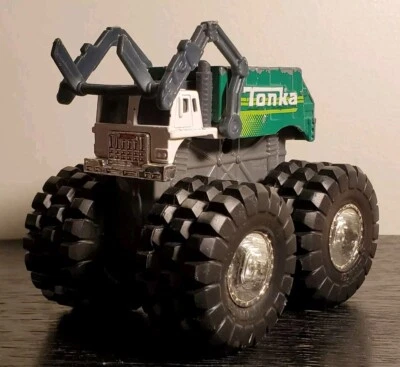Tonka Diecast Monster Garbage Truck - Green 2013 Front Load w/ Rubber Tires - Image 1 of 4