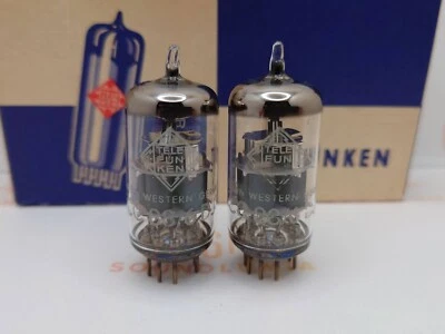 2x Fondo Diamante Telefunken ECC88 6DJ8 - Berlín 1965 Mismo Código - Casi Nuevo de Lote Antiguo Foto 1 de 4