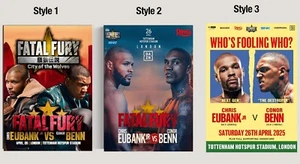 CHRIS EUBANK JR vs CONOR BENN Fatal Fury April 26th 2025 Boxing Poster Print - Picture 1 of 4