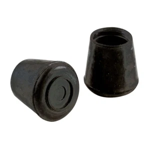 Black Rubber Leg Caps 1" Protect Floors from Table, Chair, and Furniture 8-Pack - Picture 1 of 4