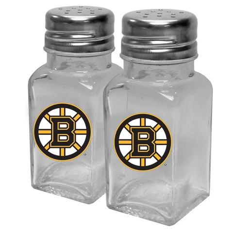 Boston Bruins 3.5" Glass Salt & Pepper Shaker Set (Qty: 2 Glass Shakers) Cover