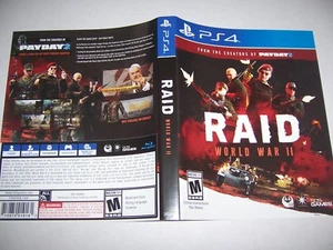 Original Replacement Case Box PlayStation 4 PS4 Raid World War II 2 *NO GAME* - Picture 1 of 6