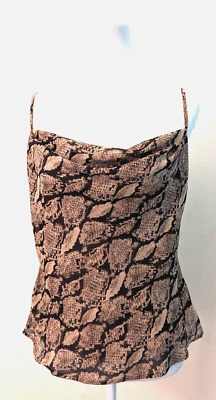 ASTR The Label sz M Animal Print Tank Top blouse cowl neck lined 3743 - Image 1 of 4