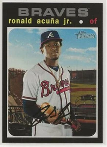 RONALD ACUNA JR.  2020 Topps Heritage Silver Team Name SSP  #464 Atlanta Braves - Picture 1 of 2