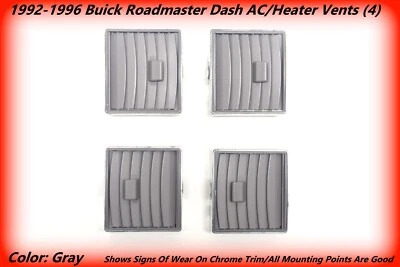 Bisel de tablero Buick Roadmaster 92-96 con ventilaciones de aire acondicionado gris OEM - Raro juego de fábrica Foto 1 de 4