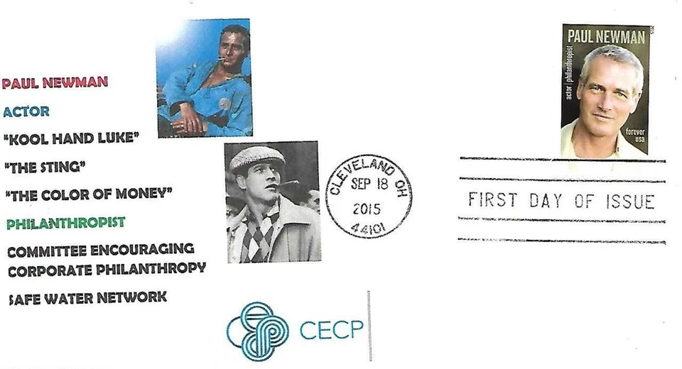 SC#5020 Paul Newman 1st Day Cover Dr. L's cachet #8 20 made - Image 1 of 1