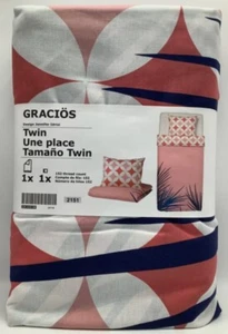 Ikea Gracios Twin Duvet Cover + 1 Pillowcase Tile Pattern Multicolor 104.624.58 - Picture 1 of 3
