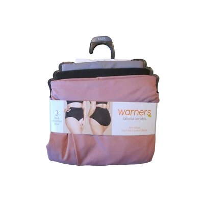 NUEVO CON ETIQUETAS ADVERTENCIAS Juego de 3 Bragas Malva Negro Taupe Microfibra Corte Alto XXXL y Foto 1 de 3