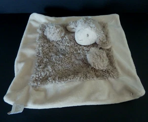 D4. DOUDOU PELUCHE LA GALLERIA MOUTON beige écru carré - TBE* - Picture 1 of 3