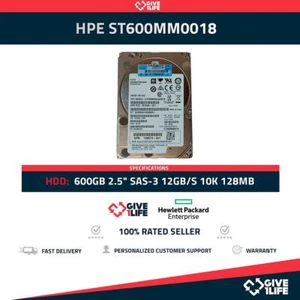 HPE ST600MM0018 600GB HDD 2.5" SAS-3 12GB/S 10K 128MB - 791436-001 - Photo 1/7