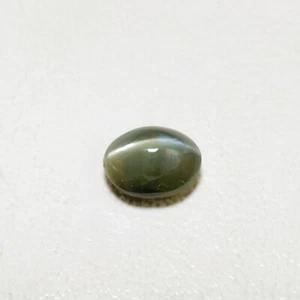 Cats Eye 1.20 Ct Alexandrite Natural Loose Gemstone 6X5X4 Green Oval Cab A-507 - Picture 1 of 3