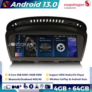 DAB+Android 13.0 GPS Autoradio 64GB Wifi BMW E90 E91 E92 E93 E60 E61 E63 E64 CIC - Imagen 1 de 24