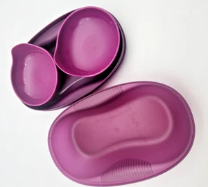 Tupperware Microwave Breakfast Maker with Two Egg Inserts Purple Plum - Picture 1 of 9