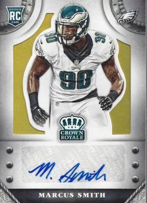 2014 Crown Royale Rookie Signatures Gold #SMSM Marcus Smith Auto /25 - NM-MT - Image 1 of 2