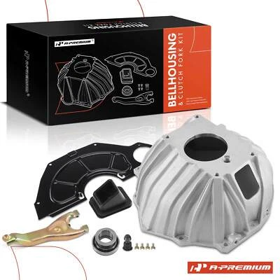 A-Premium 11" Bell Housing Kit & Clutch Fork Throwout Bearing & Cover for Chevy - Image 1 of 4