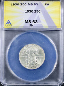 1930 Standing Liberty Quarter  - ANACS MS-63 FH- Mint State 63 Full Head