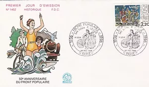 France 1986 FDC Front Popular yt 2394 - Picture 1 of 1