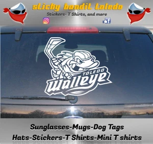 Toledo Walleye 12 inch window vinyl decal sticker - Picture 1 of 1