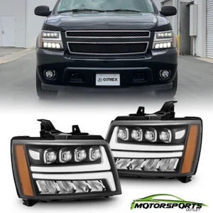 For 07-14 Chevrolet Tahoe/07-13 Avalanche NOVA-Series LED Headlights Black - Picture 1 of 5