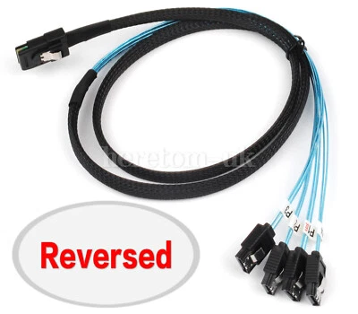 100cm  SATA (Serial ATA) to Mini SAS SFF-8087 Reverse Breakout Cable - Image 1 of 4