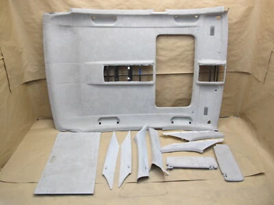 🥇03-05 BMW E66 760Li HEADLINER PILLAR SUN VISOR TRIM COVER ALCANTARA SET OEM Foto 1 de 4