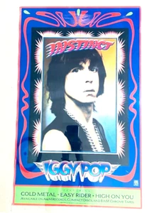 RARE IGGY POP INSTINCT 1989 VINTAGE EASY RIDER COLD METAL POSTER 17" x 27" - Picture 1 of 9