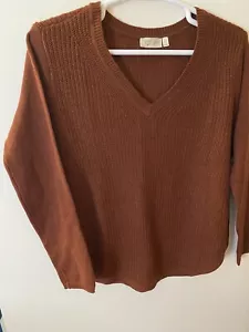 R D Style Women's Josslyn V Neck Round Bottom,Sweater Brown Size XXL NWT - Picture 1 of 8