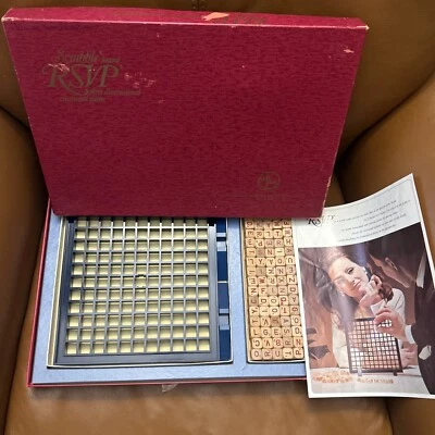1970 Scrabble Brand ~ RSVP 3D Crossword Game ~ Complete & EUC Instructions tile - Image 1 of 4