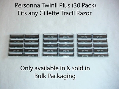 30 Personna Twin II Plus Fits Trac II & Atra Razors