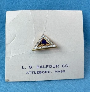 Pin telefónico Pioneers of America de colección L.G. Campana triangular Balfour Co. 1911 - Imagen 1 de 5