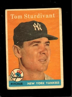 1958 TOPPS #127 TOM STURDIVANT FAIR YANKEES *NY0648 - Image 1 of 2