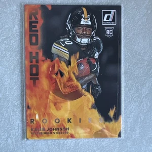 Kaleb Johnson 2025 Panini Donruss Red Hot Rookies #RHR-KLJ Steelers (RC) - Picture 1 of 2