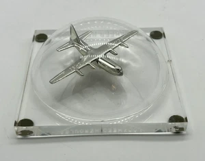 RARE Vintage Lockheed Hercules C-130 Resin and Acrylic Airplane Desktop Ornament - Bild 1 von 9