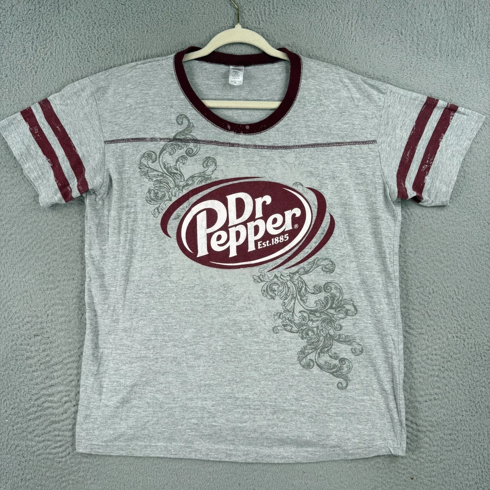 Camisa Dr Pepper Adulto XL Gris Gráfico Camiseta Algodón/Poliéster Foto 1 de 4