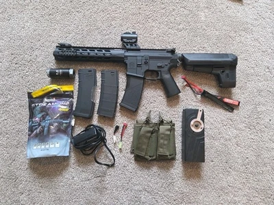 ¡¡¡Cargado de Airsoft Krytac Trident MK2!!! 3 cargadores, cargador de velocidad, batería, unidad trazadora Foto 1 de 4