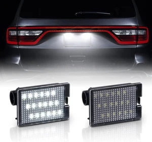 Gempro LED License Plate Lights Rear Tag Lamps for 2014-2021 Durango, Black  - Picture 1 of 7
