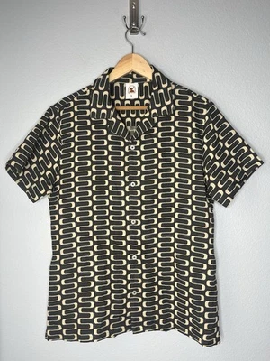 Classic Dandy Del Mar Grenadine Truffle men's short sleeved cotton shirt Size L - Image 1 of 4